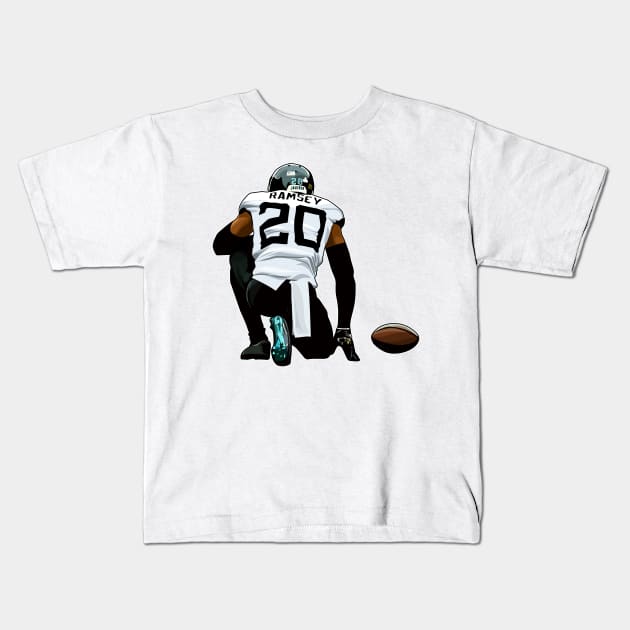 Jalen Ramsey #20 Takes A Knee Kids T-Shirt by RunAndGow